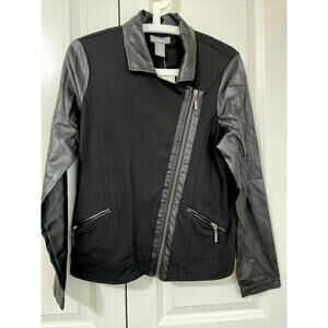NWT Neiman Marcus Black Moto Jacket Small